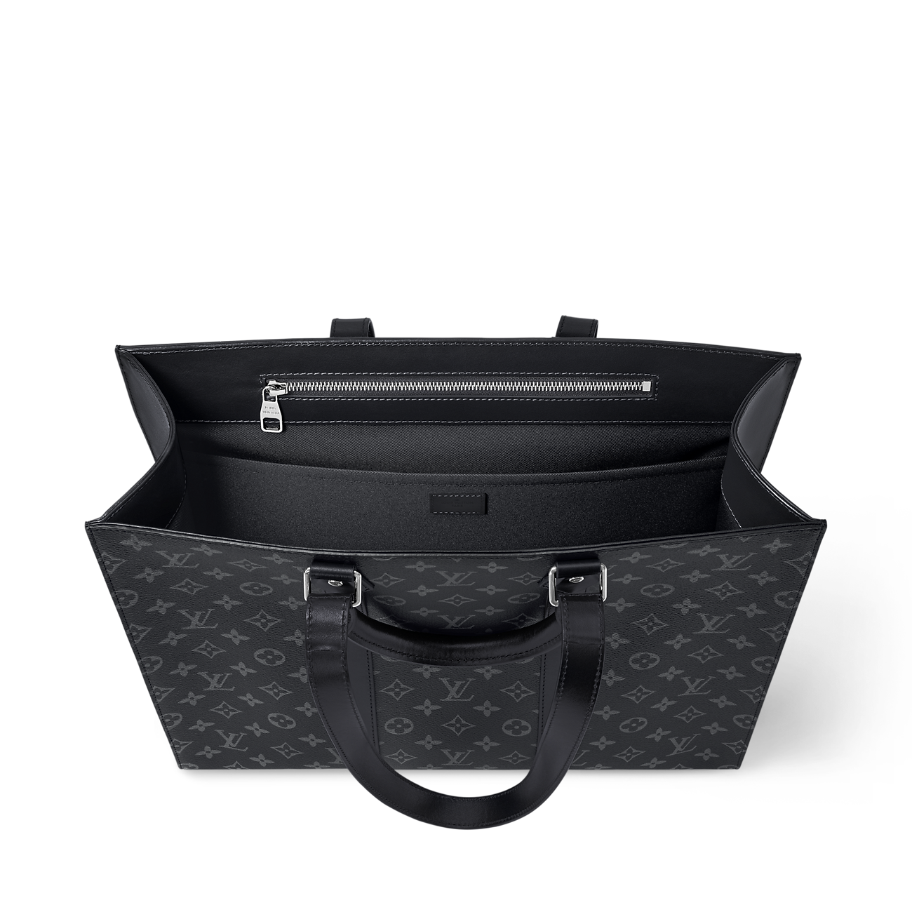 SAC PLAT 24H 41 IN DARK GRAY MONOGRAM ECLIPSE CANVAS
